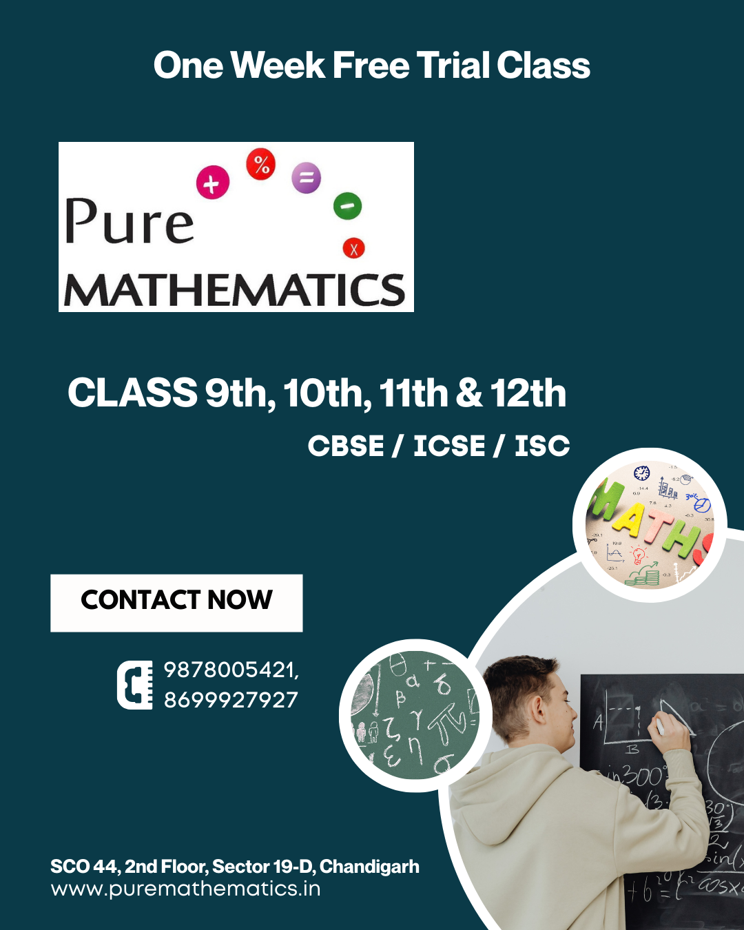 One Week Free Trial at Pure Mathematics, Chandigarh